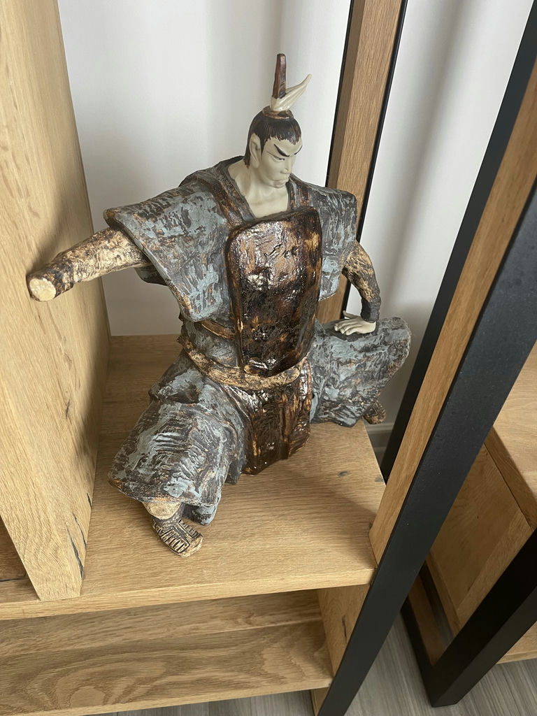 Japanese Polychrome Terracotta Warrior Mid Twentieth Century - image 1 of 7