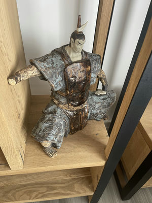Japanese Polychrome Terracotta Warrior Mid Twentieth Century - Image 1 of 7