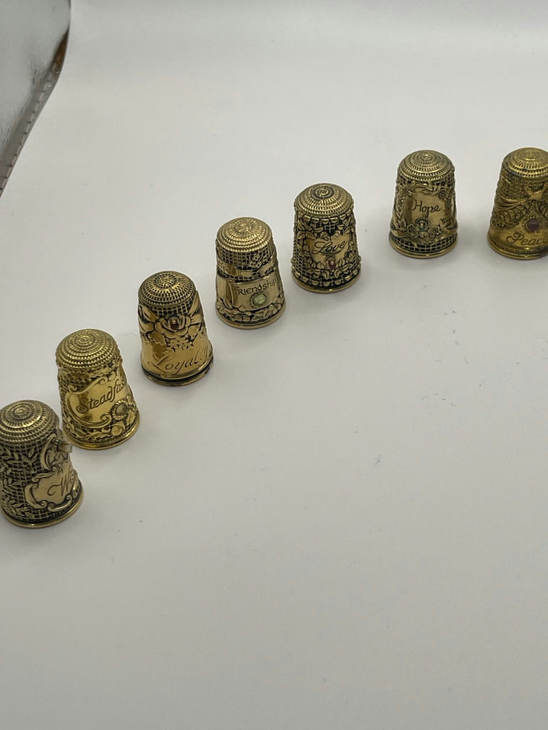 Franklin Mint Victorian Jeweled Sterling Silver Thimbles lot - image 3 of 25