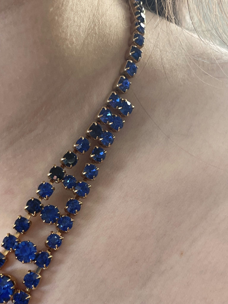 Blue Rhinestone Jewelry Set - image 10 of 15