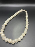 White Agate VIntage Beaded Necklace - thumbnail 1 of 12