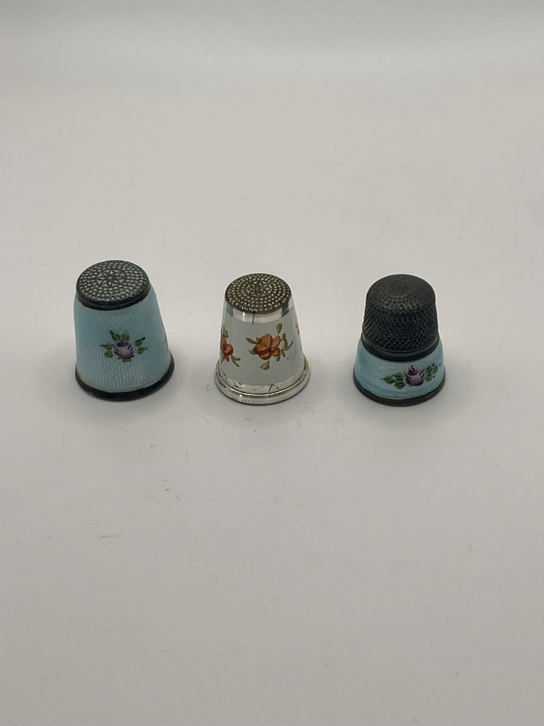 3 Vintage Sterling Thimbles - image 2 of 12