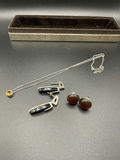Vintage Sterling Silver Earrings And Necklace - thumbnail 1 of 14