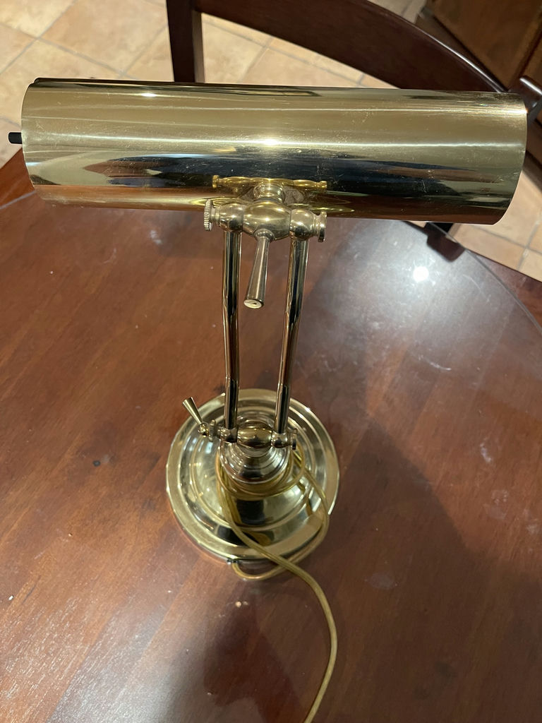 Vintage Brass Banker’s Lamp - image 1 of 5