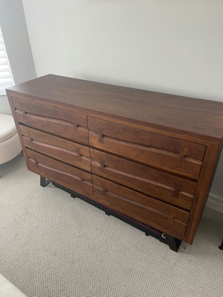 Structube Acacia Wood Dresser 6 Drawers - image 1 of 11