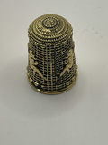 Franklin Mint Victorian Jeweled Sterling Silver Thimbles lot - thumbnail 6 of 25