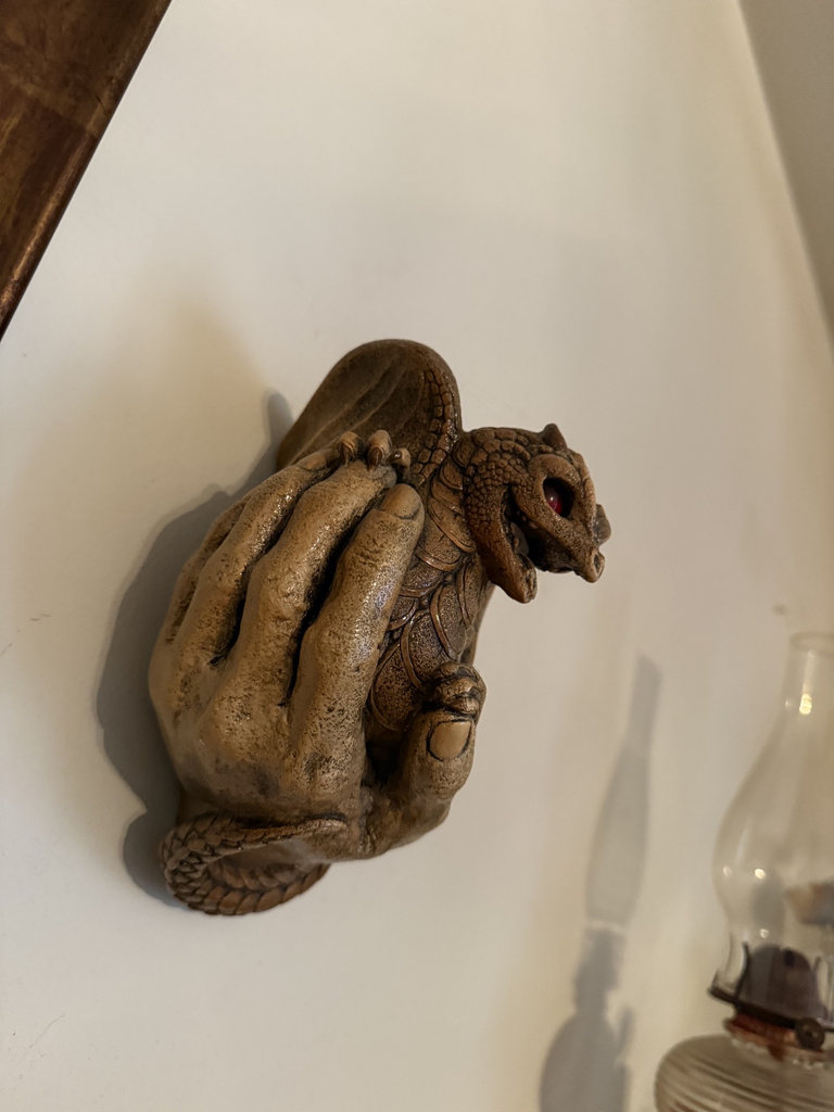 Windstone Editions dragon sculpture with tealight cavity - image 11 of 16
