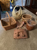 Assorted woven wicker baskets and containers - thumbnail 1 of 21