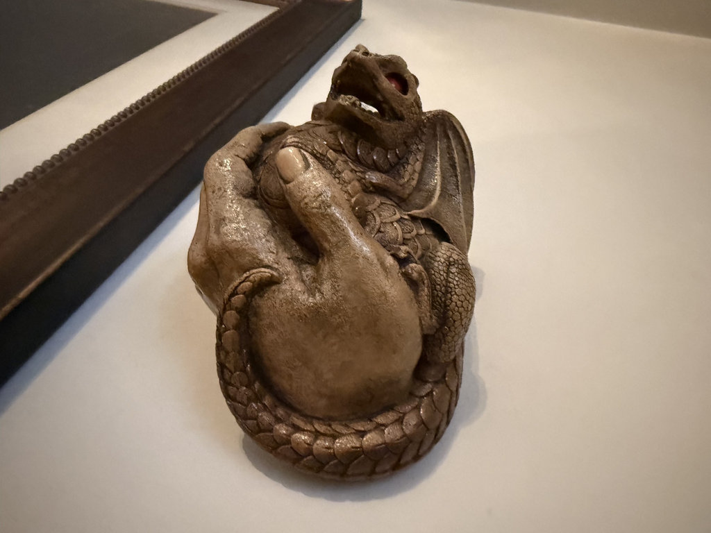 Windstone Editions dragon sculpture with tealight cavity - image 12 of 16