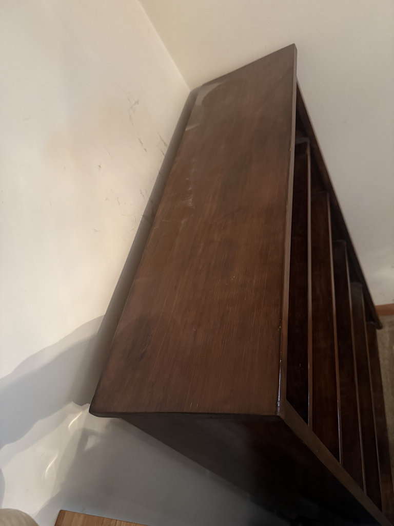 Dark Finish Wooden Bookcase with Five Shelves - image 2 of 6