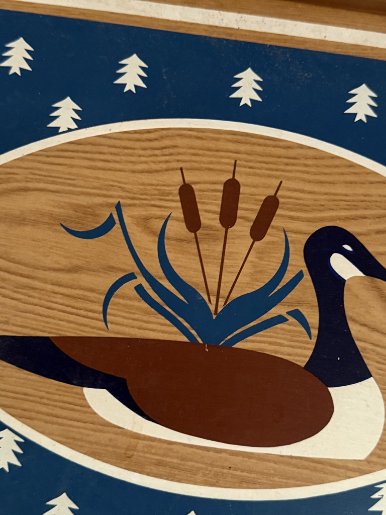 Duck-themed decorative collection with carved decoys, metal bank, and framed art - image 4 of 20