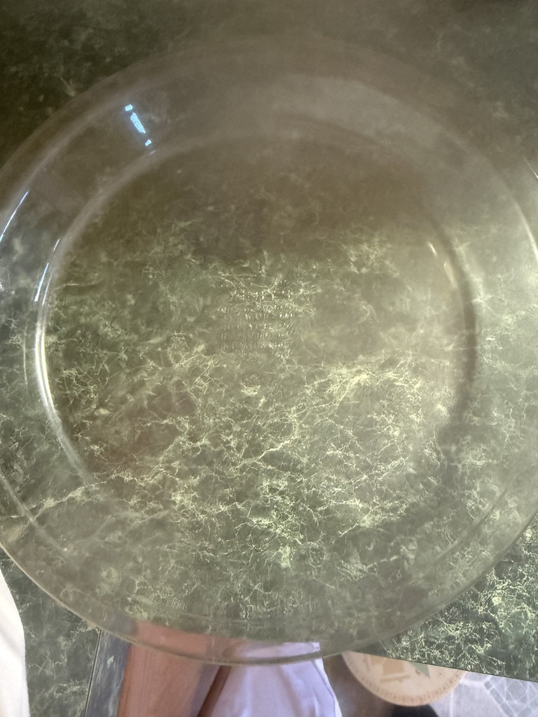 Assorted bakeware: Pyrex glass casserole with lid, glass baking dishes, and Salmon Falls stoneware fruit-pattern dish - image 8 of 13