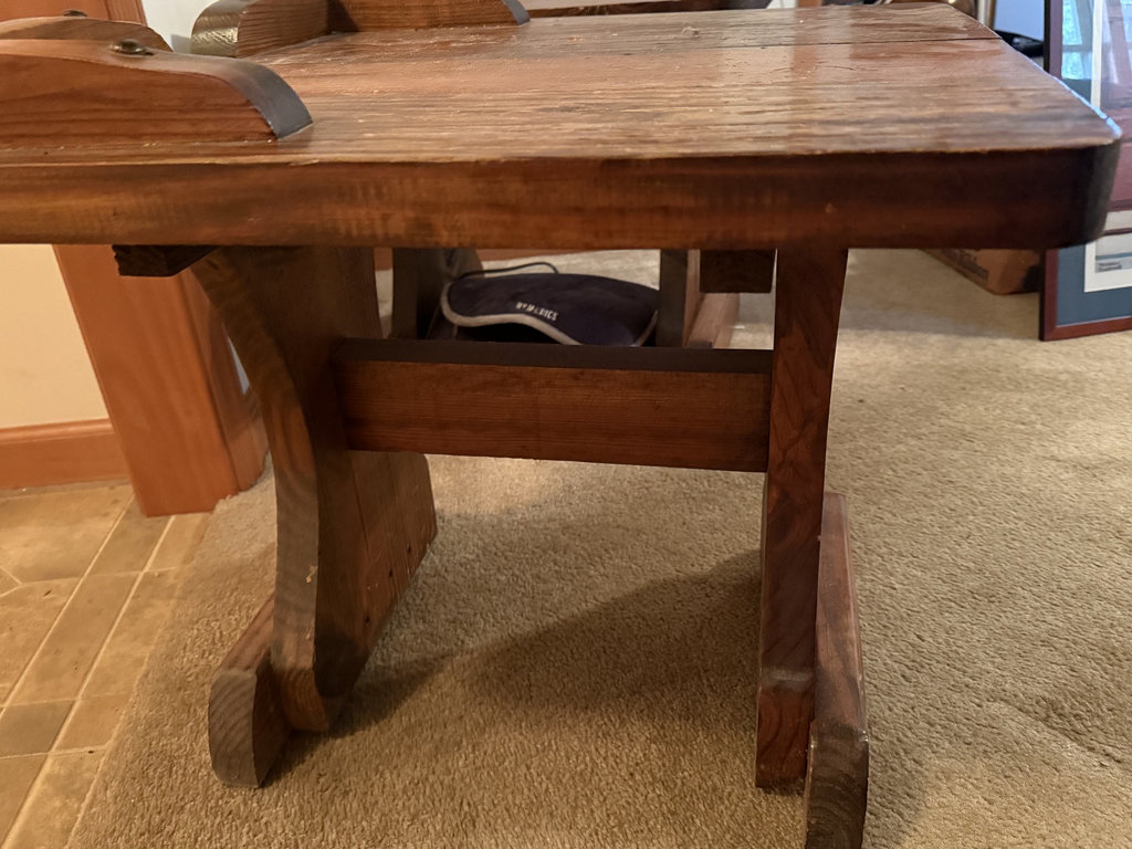Pair of rustic wooden end tables - image 6 of 8