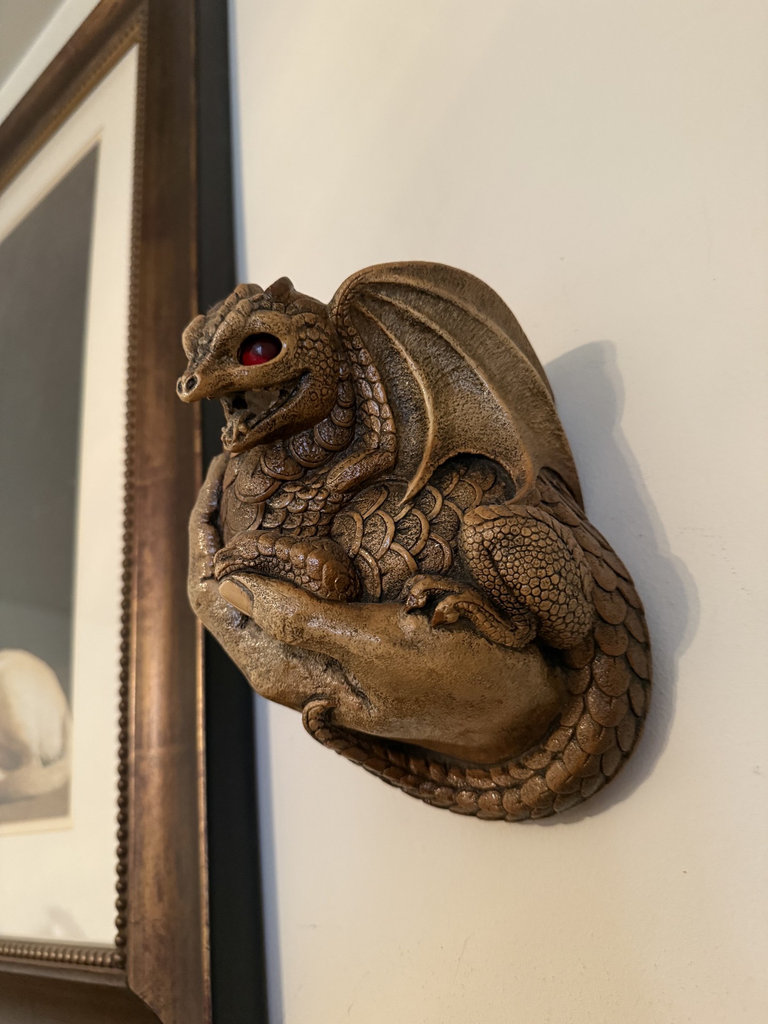 Windstone Editions dragon sculpture with tealight cavity - image 10 of 16
