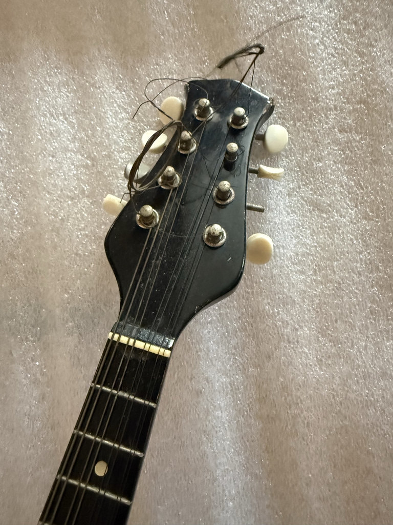 Mandolin with ornate tailpiece and Made in Japan label - image 6 of 7