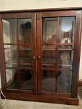 Two-door mahogany glass-front display cabinet - thumbnail 3 of 6