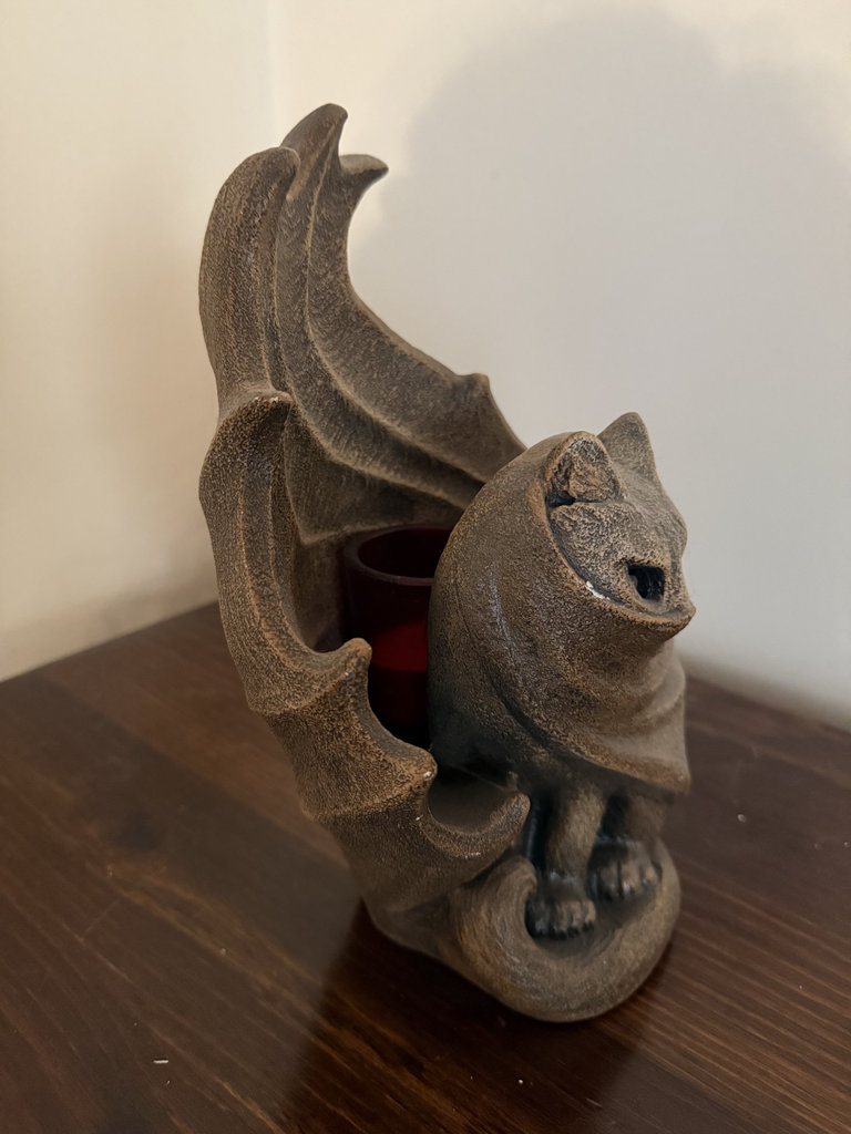 Windstone Editions bat sculpture with winged shell - image 3 of 9