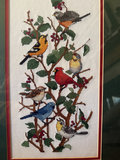 Framed cross-stitch birds on a tree - thumbnail 2 of 8
