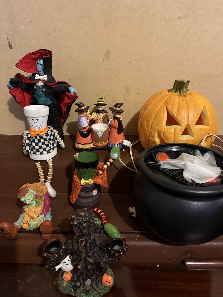 Halloween Figurines and Pumpkin Decor Set - image 1 of 8