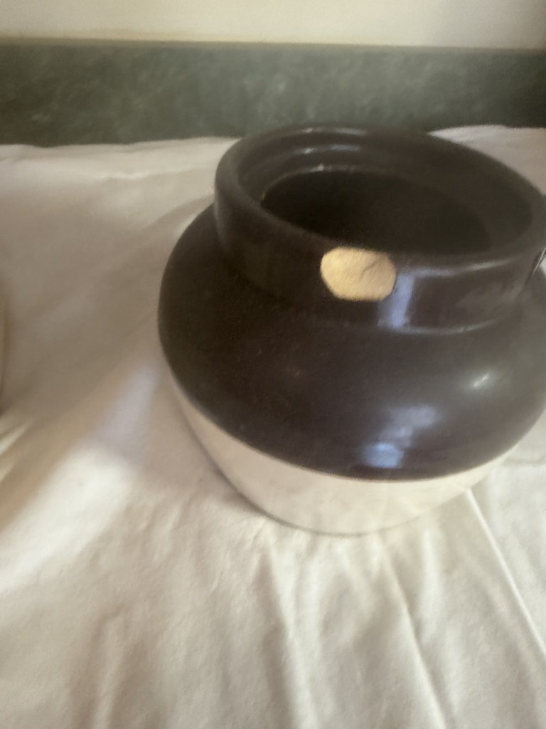 Two-tone ceramic crocks - image 2 of 4