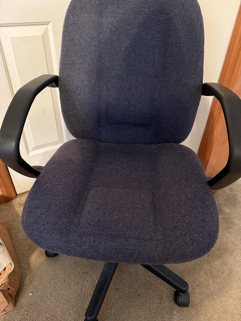 Dark gray fabric swivel office chair  - image 1 of 3