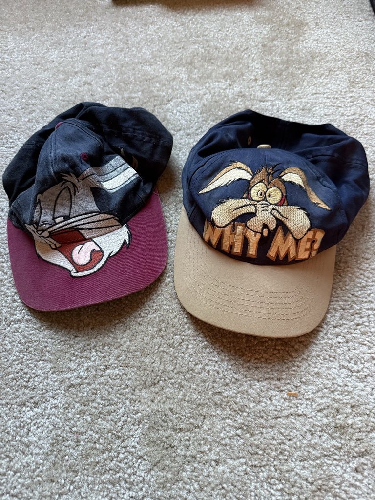 Six baseball caps with racing logos and cartoon graphics - image 4 of 5