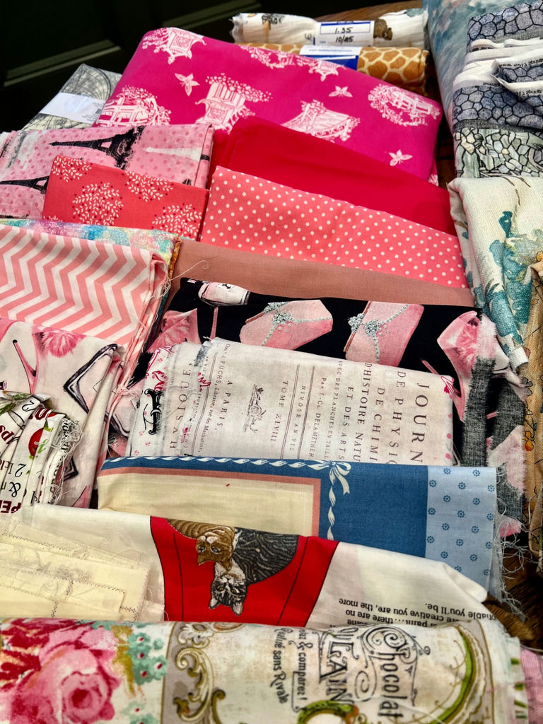 Thick & Heavy Fabric and Pink Lightweight Fabric - image 7 of 9