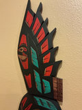 Northwest Indigenous Coast raven motif wooden wall sculpture - thumbnail 3 of 5