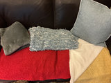 Throw blankets and a decorative pillow - thumbnail 1 of 6