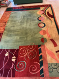 Multicolor wool area rug, matching runner, Nourison - thumbnail 3 of 11