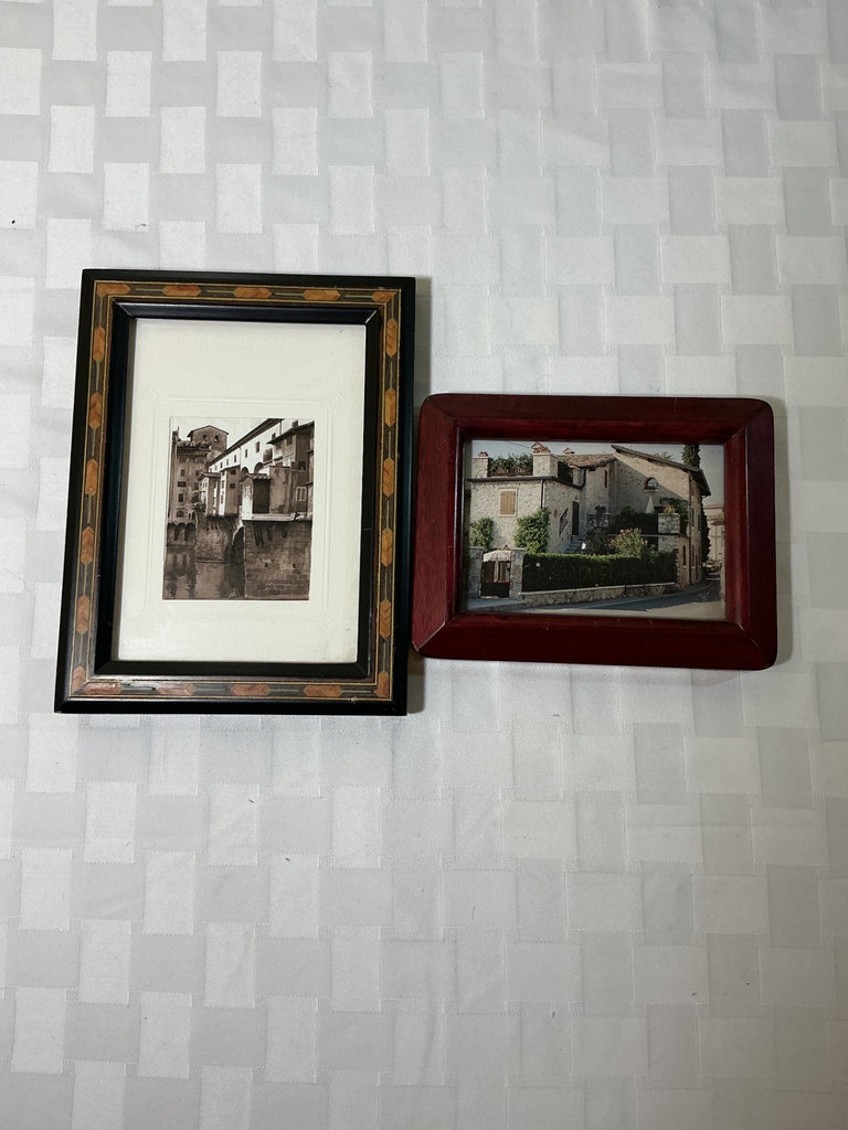 Assorted framed art prints and wooden engraving tray - image 5 of 5