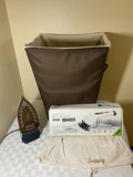 Laundry hamper with cleaning brush set and steam iron - thumbnail 1 of 6