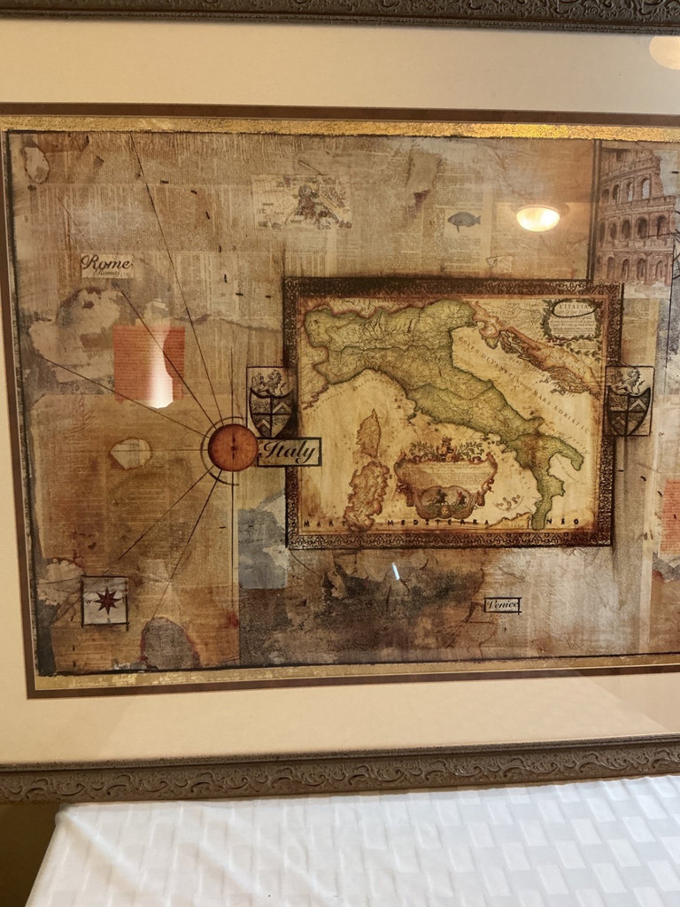 Large framed map of Italy - image 3 of 4