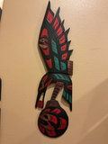 Northwest Indigenous Coast raven motif wooden wall sculpture - thumbnail 1 of 5