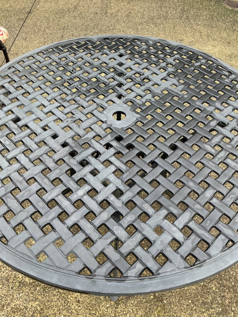 Round Metal Patio Dining Table with Four Cushioned Chairs - image 3 of 9