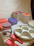 Assorted plastic kitchen storage containers and servingware - thumbnail 2 of 6