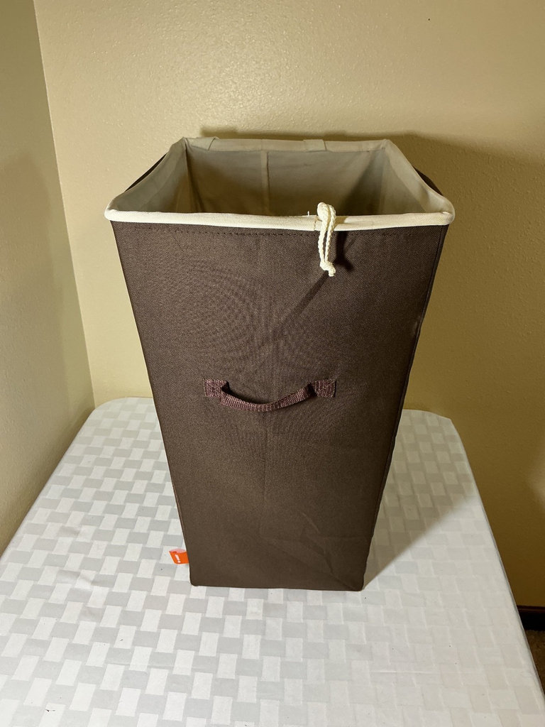 Laundry hamper with cleaning brush set and steam iron - image 2 of 6