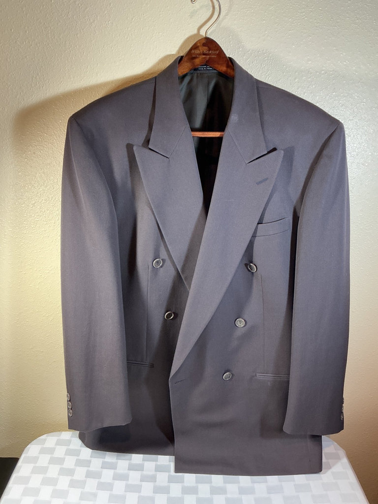 Men's Gray Wool Suit Jacket, Trousers and Ties - image 1 of 9