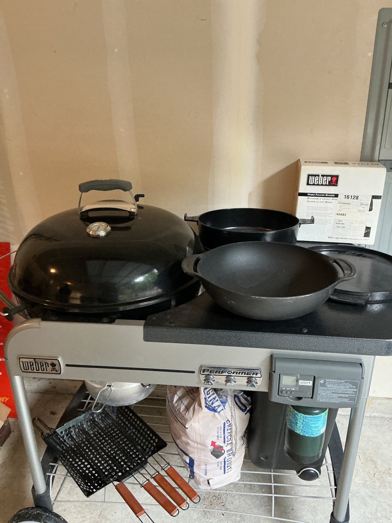Weber Performer gas grill with accessories and cover - image 1 of 7