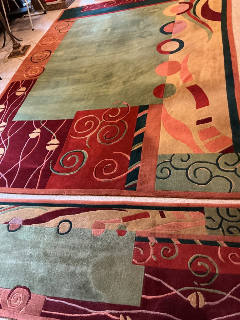 Multicolor wool area rug, matching runner, Nourison - image 5 of 11