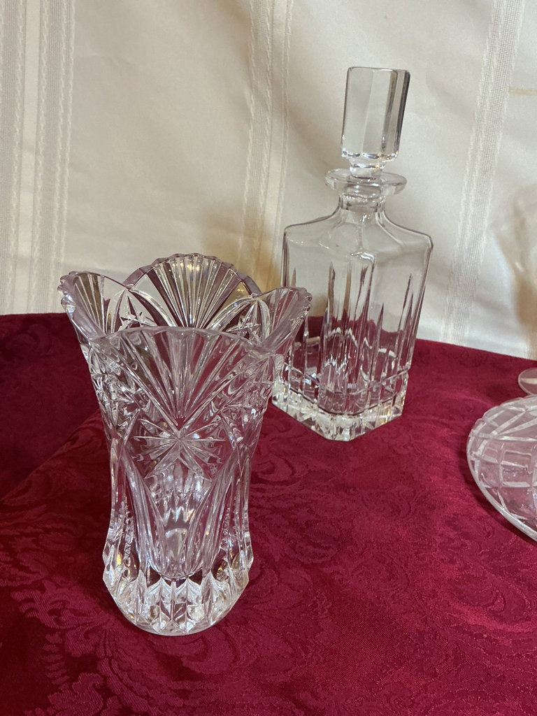 Glassware Set: Decanters, Vase, and Ice Bucket - image 2 of 3