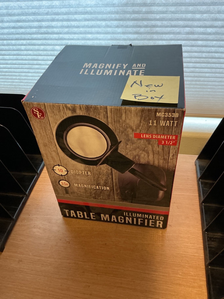 Office Desk Setup with Chair, File Organizers, Bag, and Table Magnifier - image 6 of 9