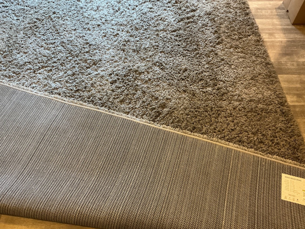 Gray shag area rug - image 3 of 4