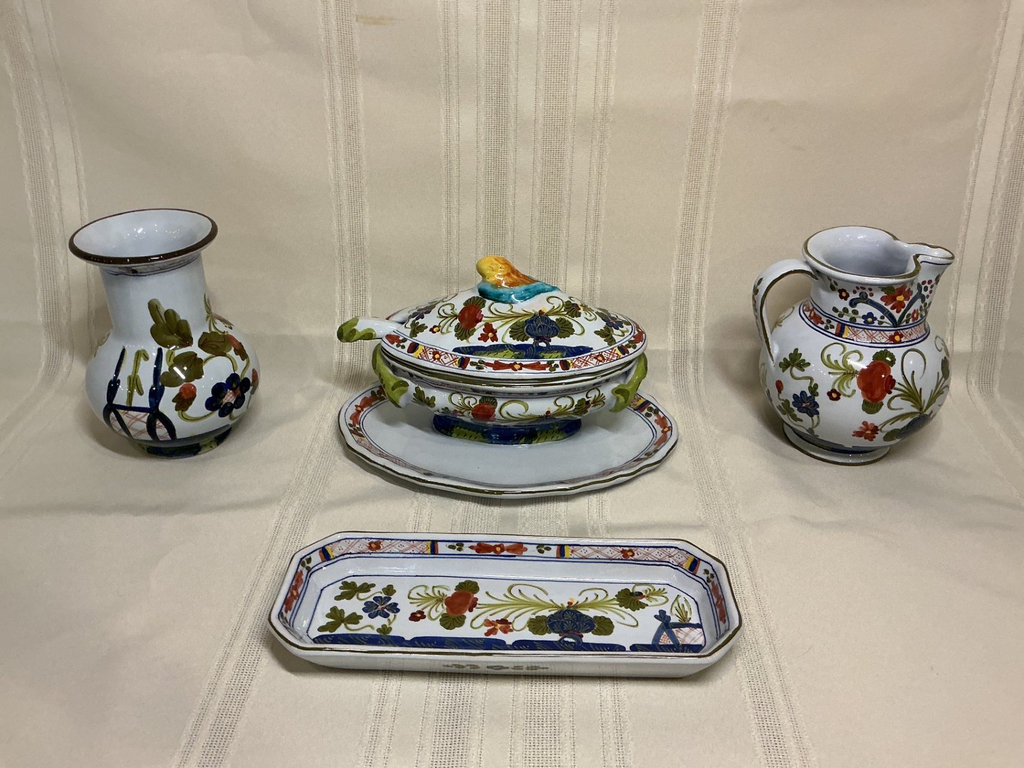 Faenza Majolica Floral Ceramic Tableware Set - image 1 of 5