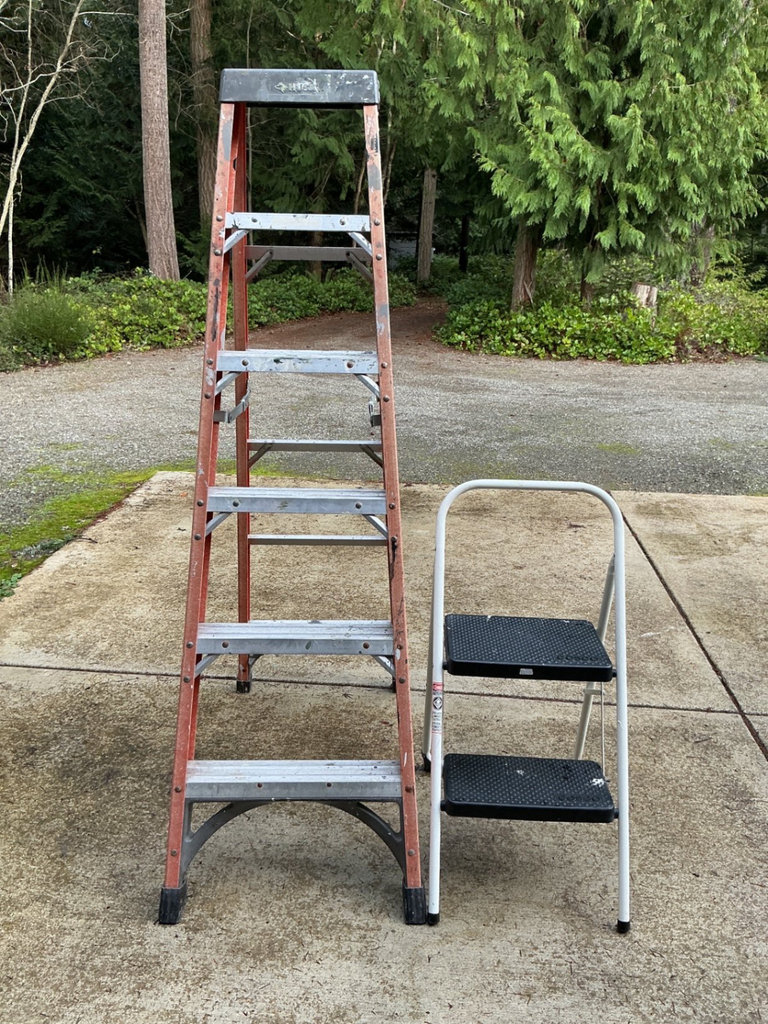 Husky ladder with a small two-step ladder - image 1 of 3