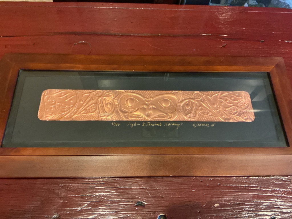 Eagle Whale Harmonies copper relief, edition 37/45, by Arnie Weimer - image 4 of 6