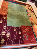 Multicolor wool area rug, matching runner, Nourison - thumbnail 1 of 11