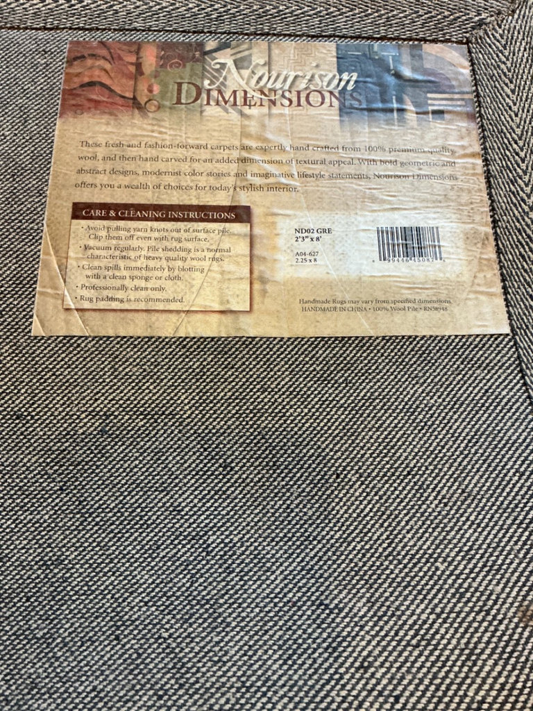 Multicolor wool area rug, matching runner, Nourison - image 11 of 11