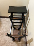 Pair of black wooden stools - thumbnail 3 of 3