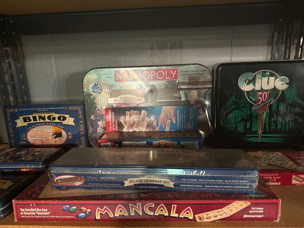 Assorted metal tin board games and game sets - image 1 of 3